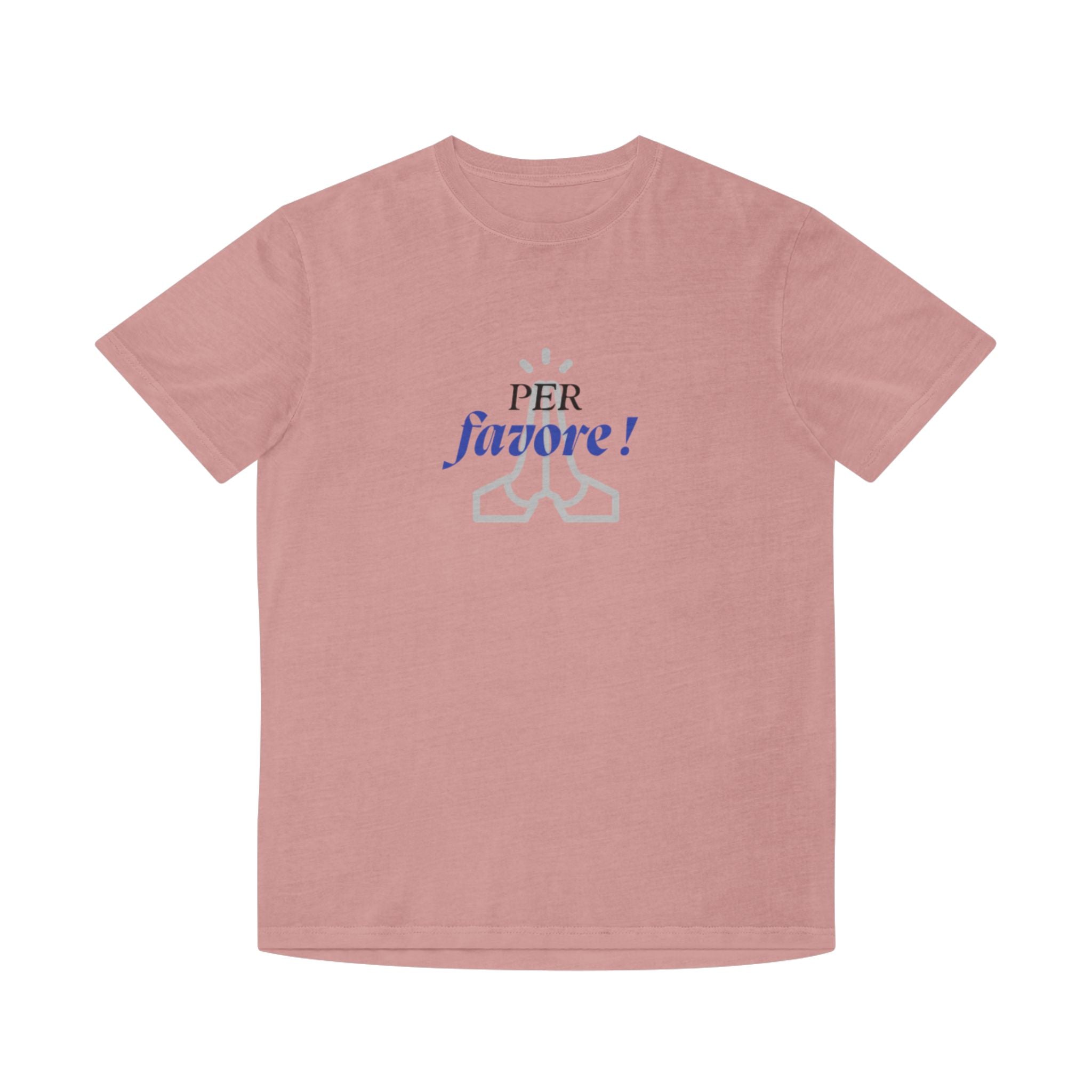 Unisex-T-Shirt im Used-Look – Design „PER favore!“ für lässig-elegante Vibes