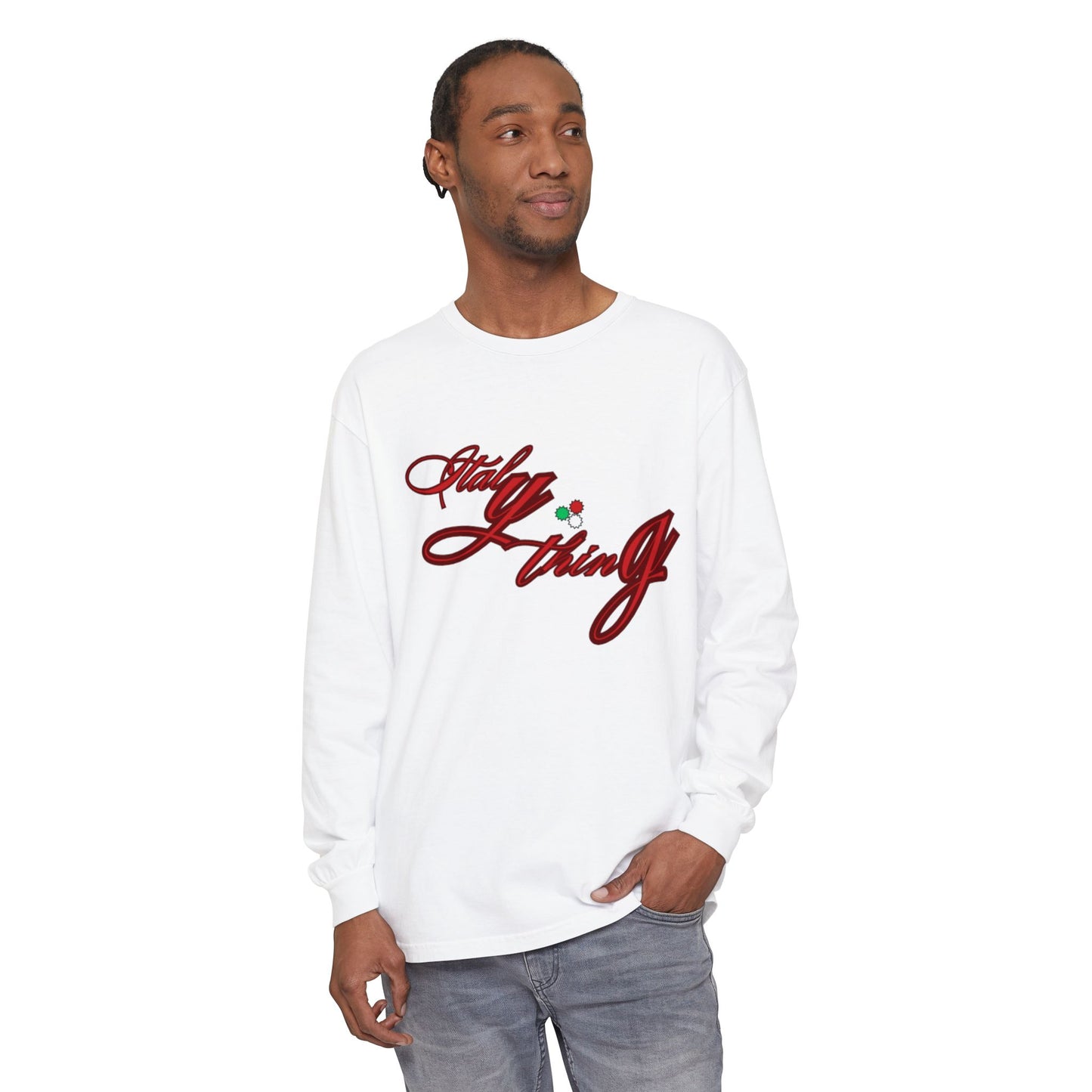 Italything Logo Unisex Long Sleeve T-Shirt – Perfect for Holidays & Casual Wear