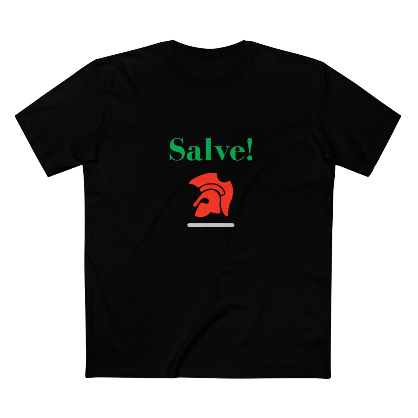 Salve! Roman Helmet Graphic Tee — Italian Heritage T‑Shirt