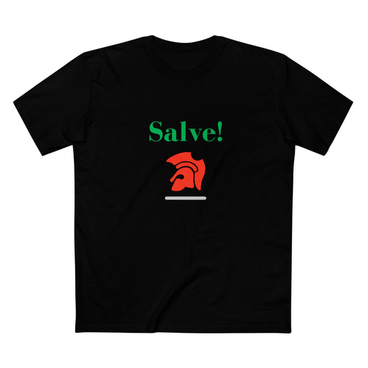 Salve! Roman Helmet Graphic Tee — Italian Heritage T‑Shirt
