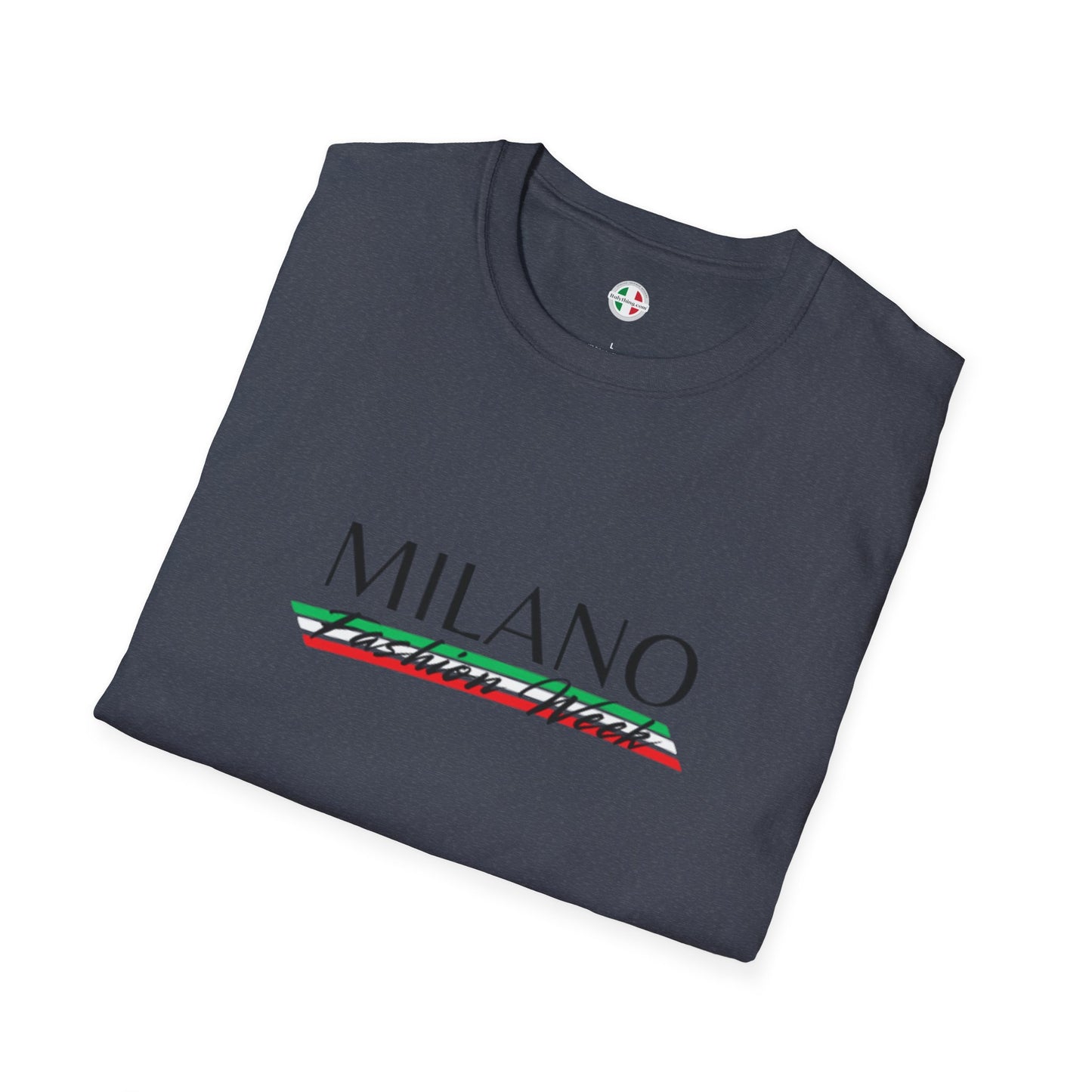 Milano Fashion Week Softstyle Unisex T-Shirt - Casual Chic Tee Perfect for Travel, Gift, Everyday Wear, Summer Fashion, Italian Pride