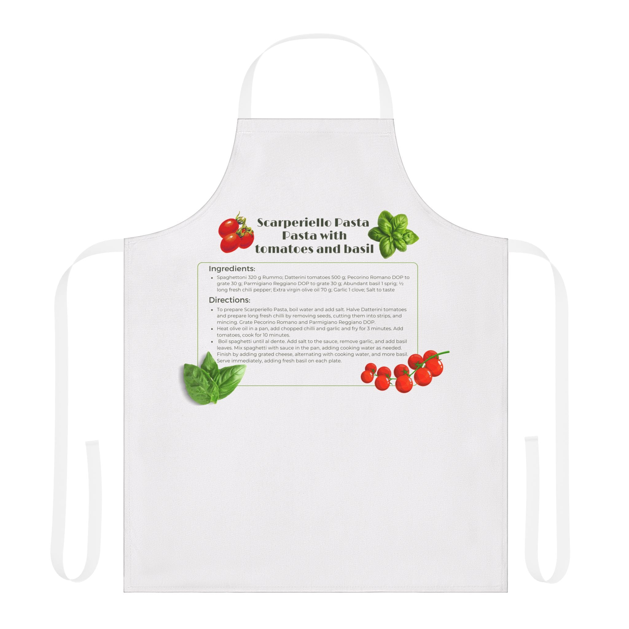 Apron with Neapolitan Pasta Recipe - Pasta with Tomatoes and Basil