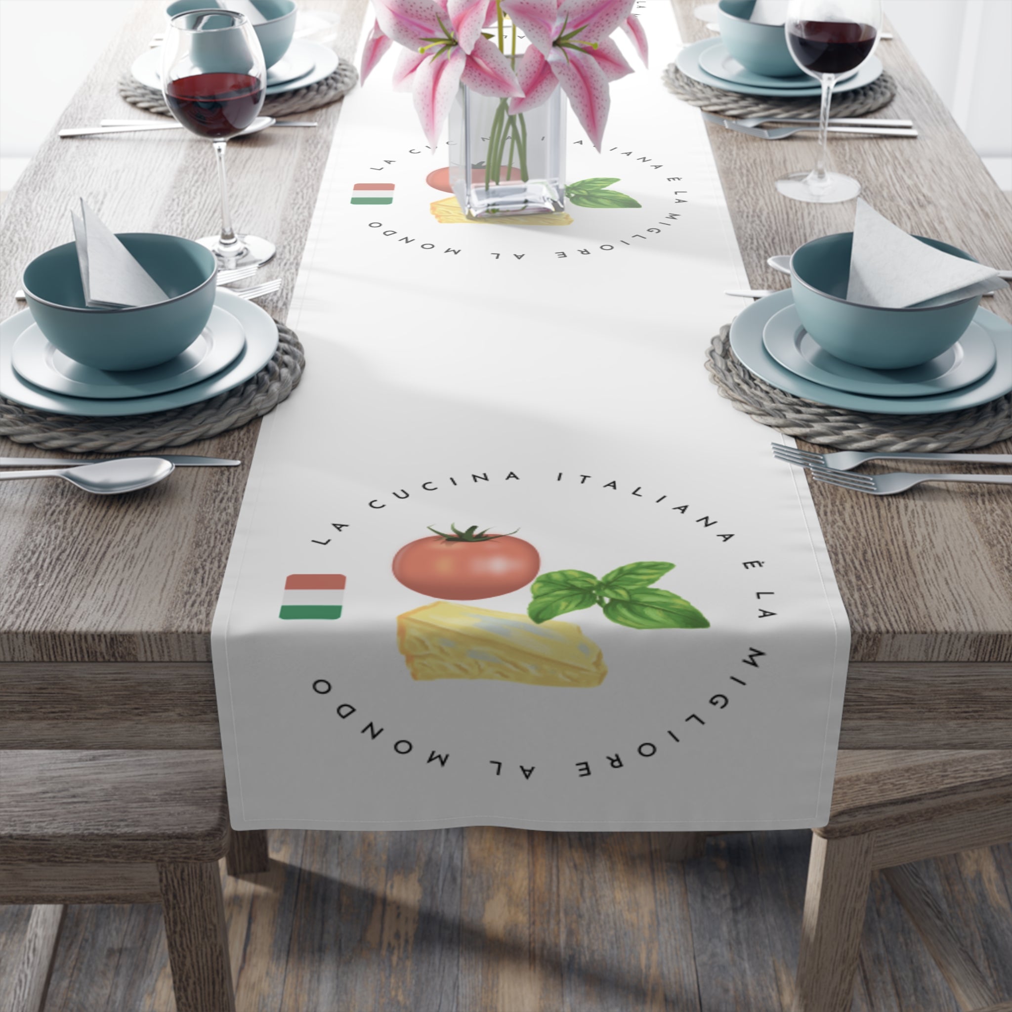 Italian Cuisine Table Runner (Cotton, Poly)