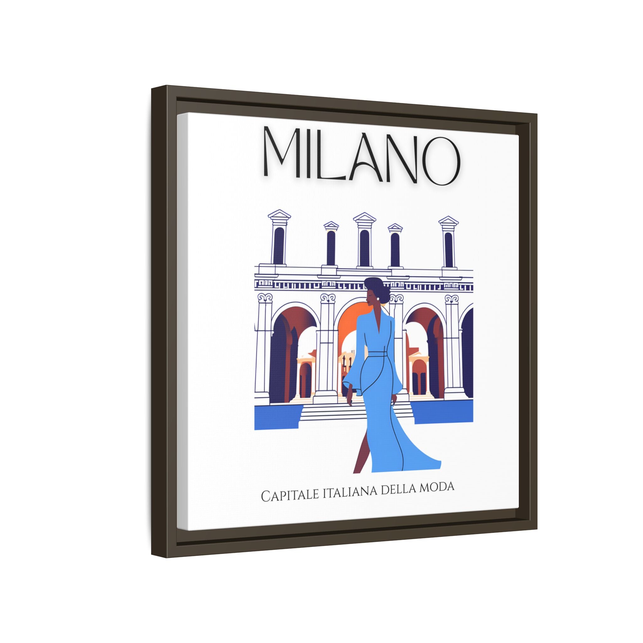Gerahmtes Leinwandbild „Mailand“ – Wanddekoration aus der Modehauptstadt