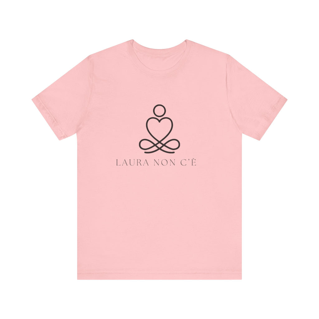 Italienisches Marken-T-Shirt aus Jersey mit kurzen Ärmeln und Song-Slogan: Laura non c'è (Laura ist nicht hier) Unisex