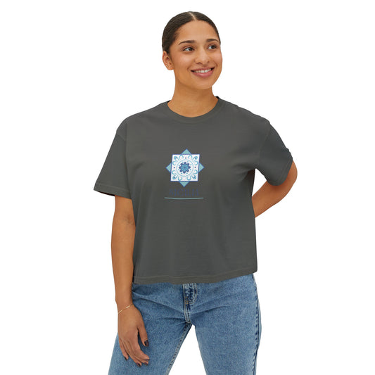 Boxy Tee with Sicilian Theme: Sicilia - U scrusciu du mari