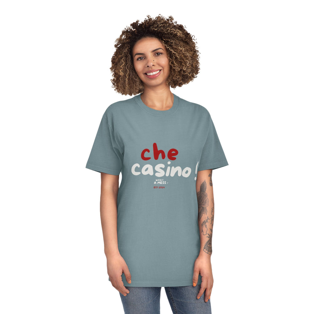 Che Casino ! What a mess ! Faded Shirt - Learn Italian the Fun way!