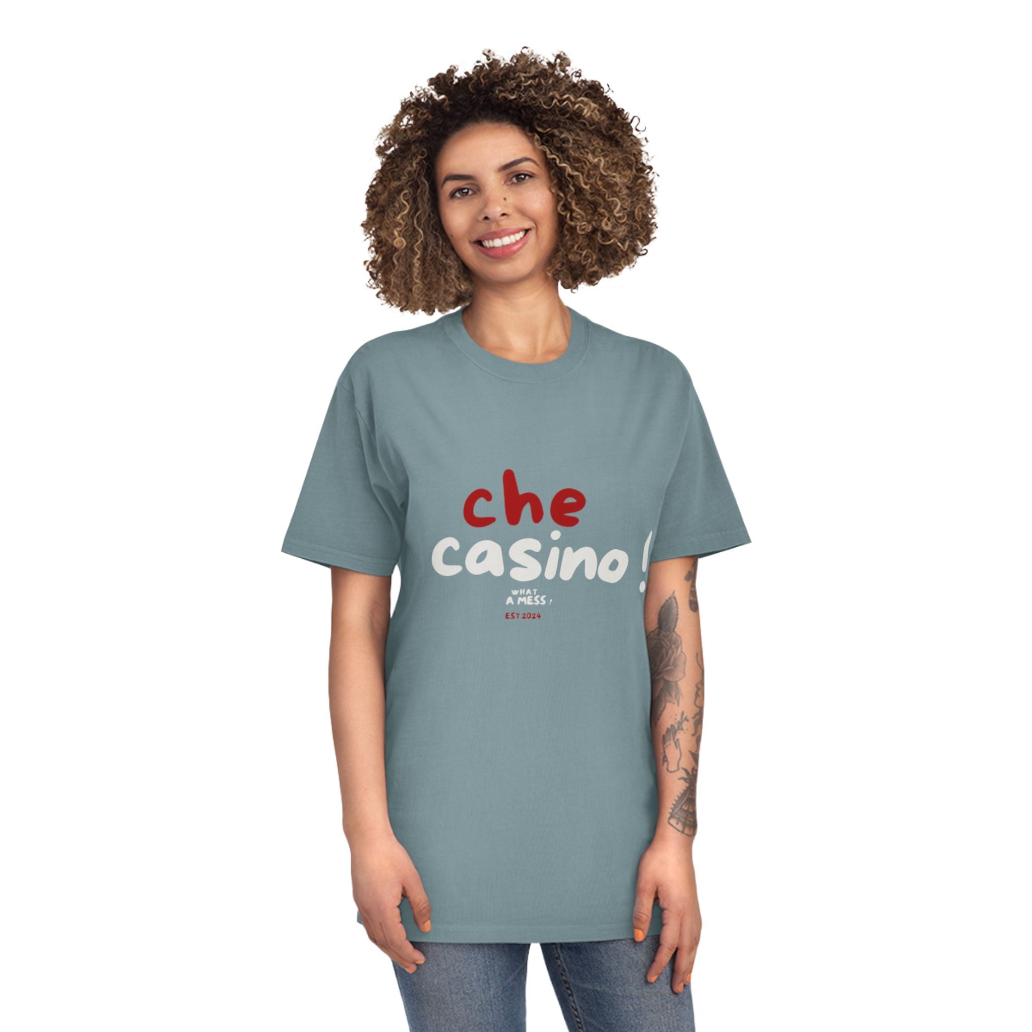Che Casino ! What a mess ! Faded Shirt - Learn Italian the Fun way!