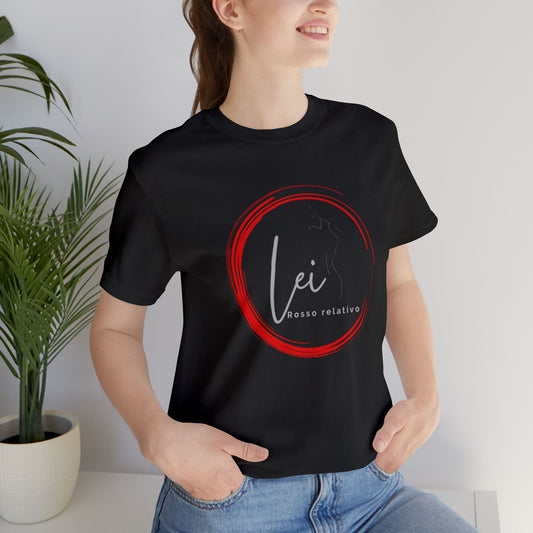 Italian-inspired Jersey T-Shirt - Rosso Relativo - Lei