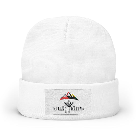 Embroidered Milano Cortina Winter Games Knit Beanie — Vintage Milano Cortina 2026 Winter Hat