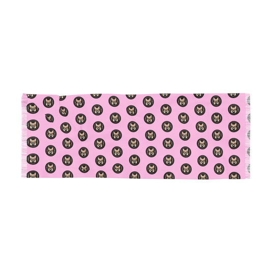 Pink French Bulldog Scarf