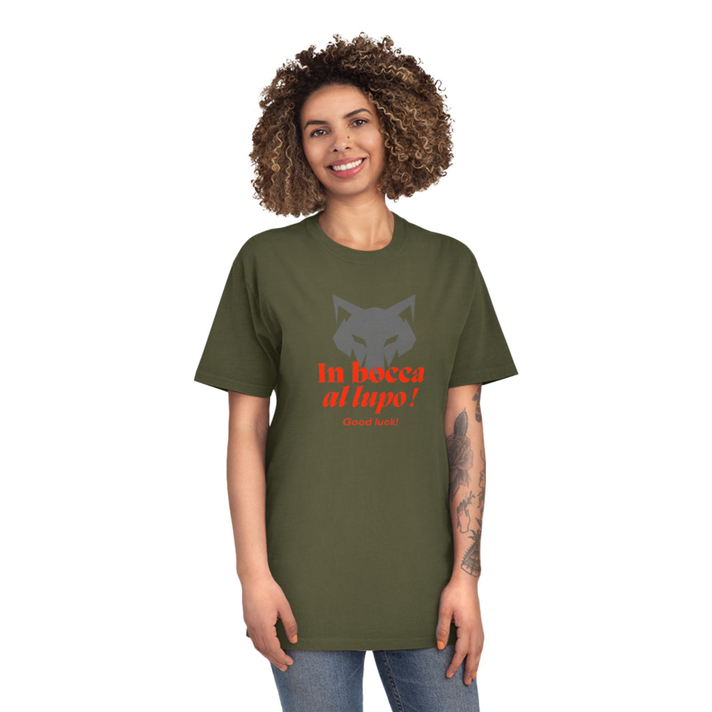 Lucky T-Shirt - 'In bocca al lupo!' Design - Unisex Faded