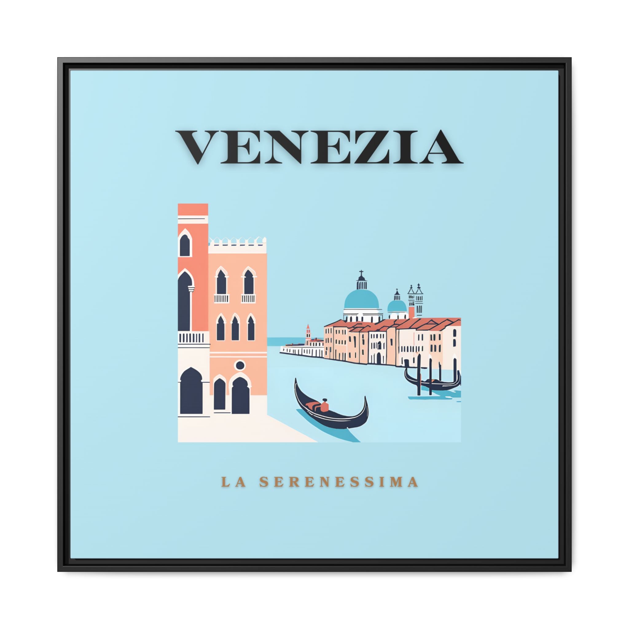 Venezia Framed Canvas Art - Colorful Wall Decor for Home & Office