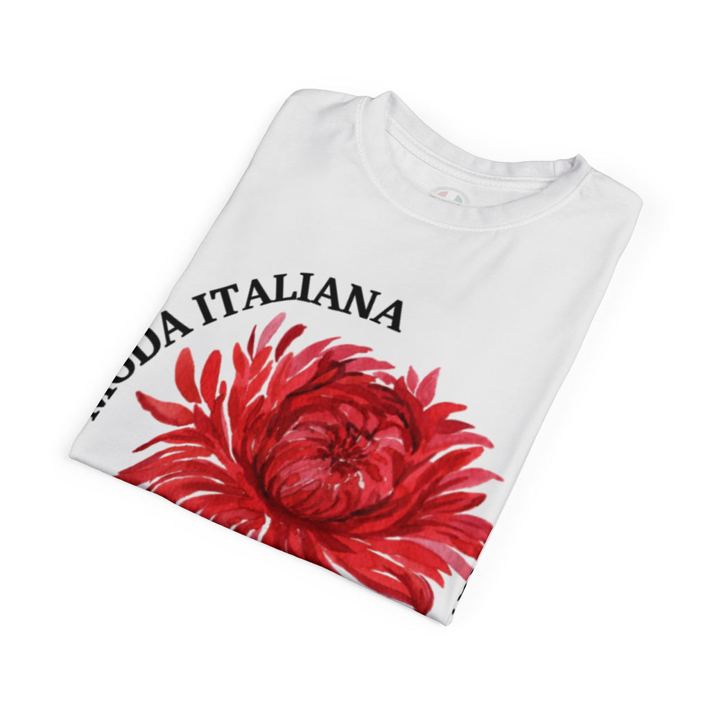 T-Shirt mit Blumenmuster zur italienischen Modewoche – MODA ITALIANA Design