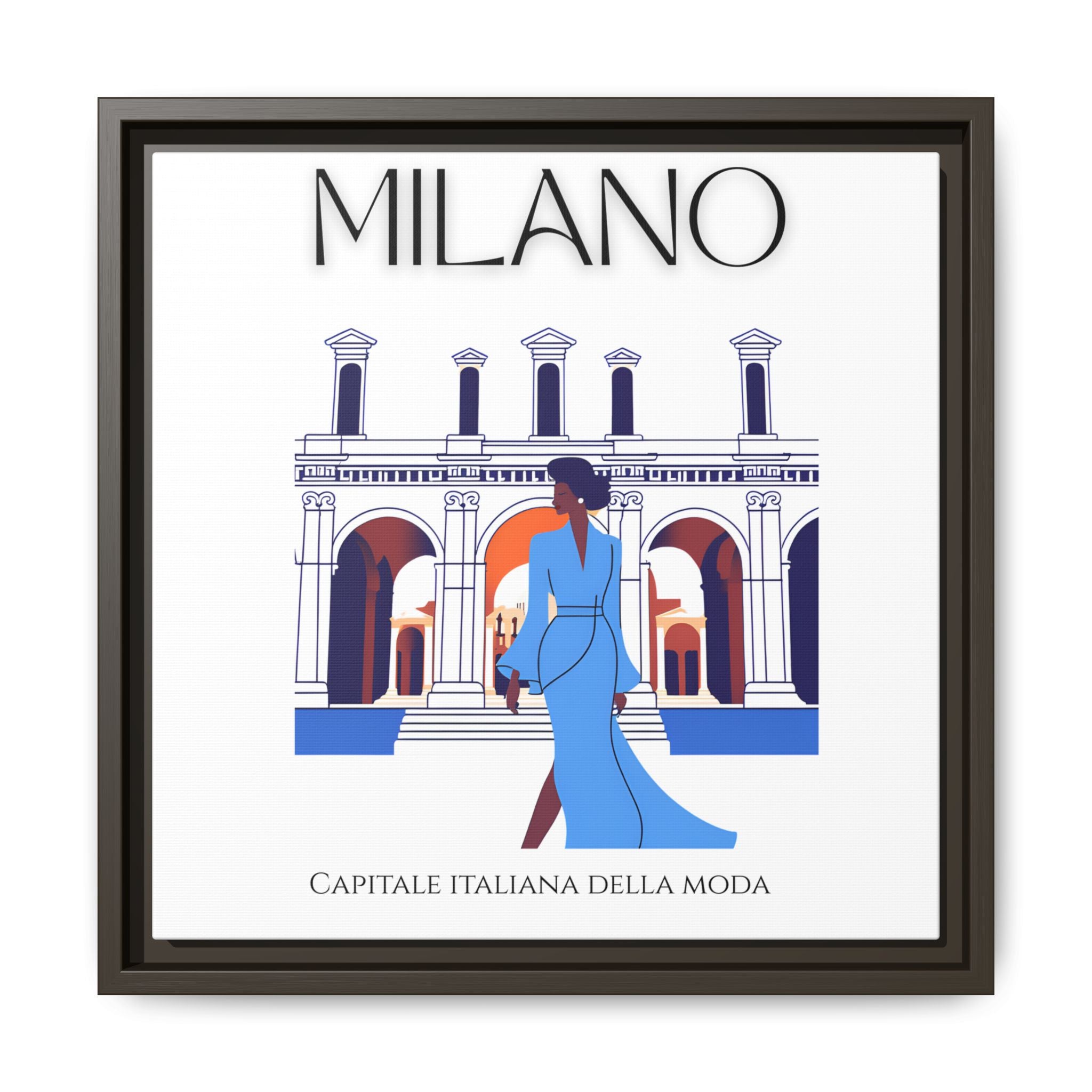 Milano Framed Canvas Art - Fashion Capital Wall Decor