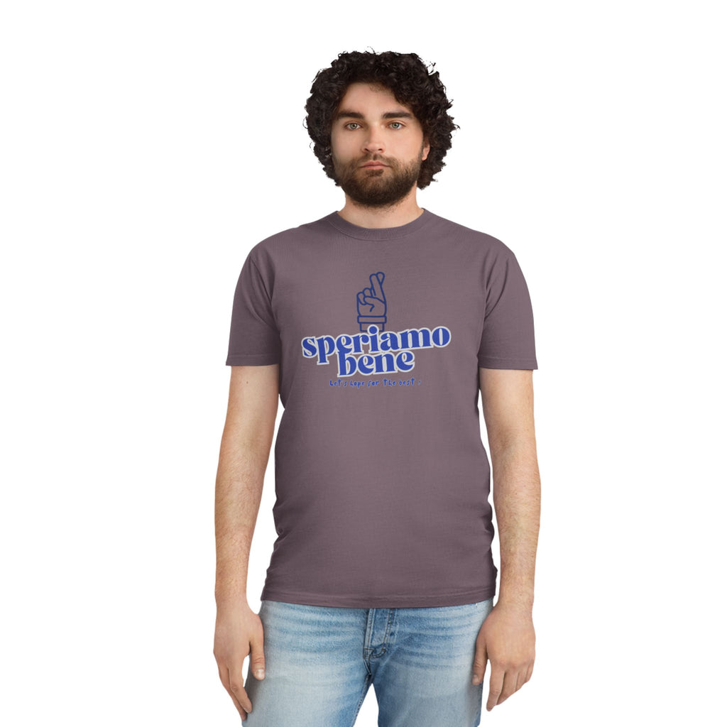 Cute Unisex Faded Shirt - 'Speriamo Bene' Inspirational Tee - Learn italian the Fun way!