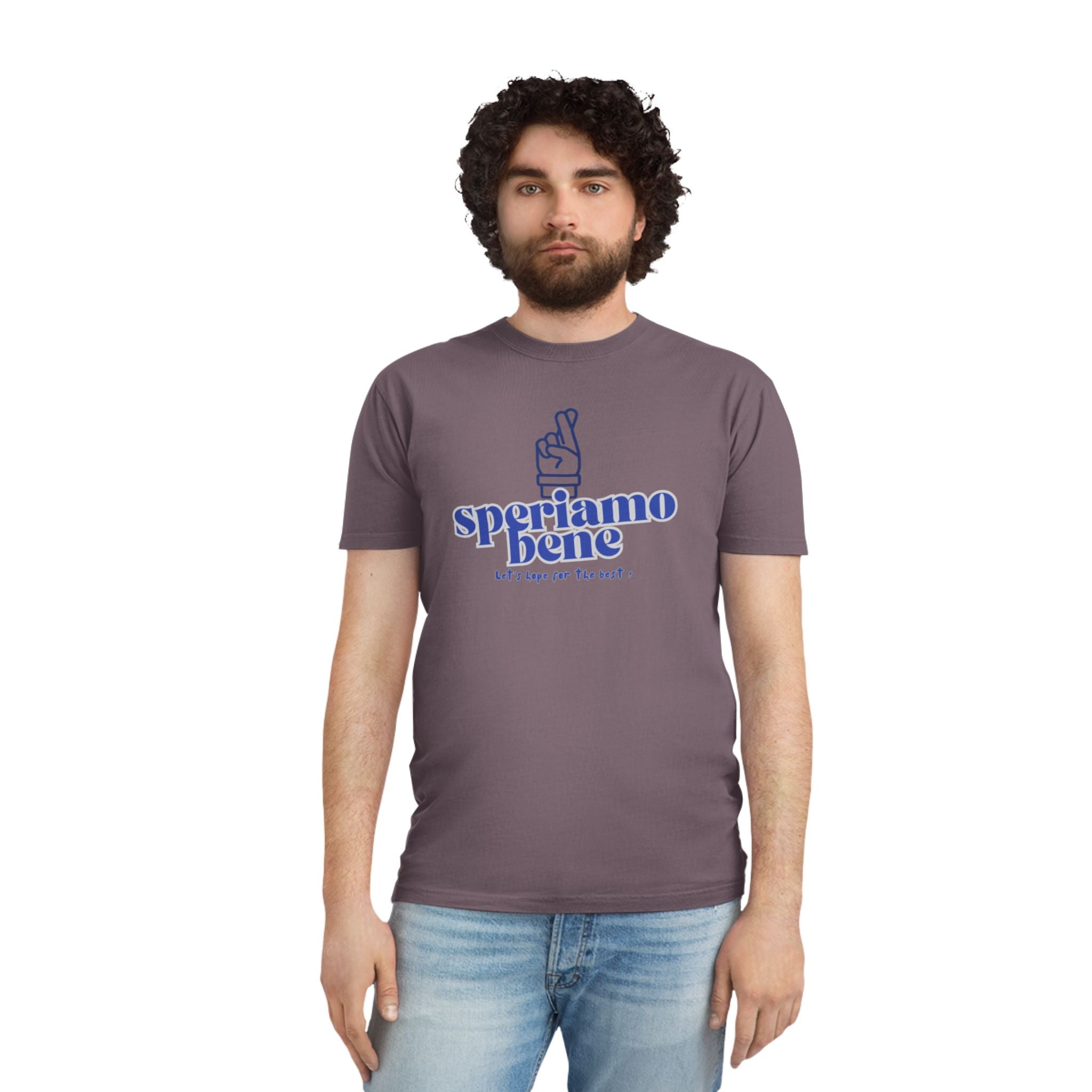 Cute Unisex Faded Shirt - 'Speriamo Bene' Inspirational Tee - Learn italian the Fun way!