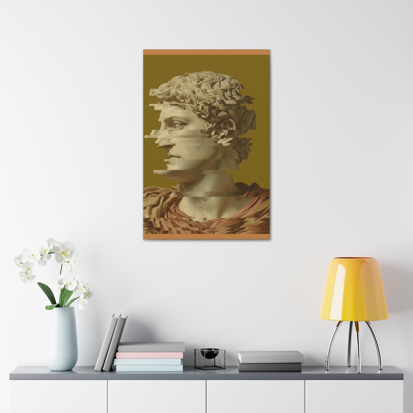 Abstrakter antiker römischer Büste Leinwanddruck