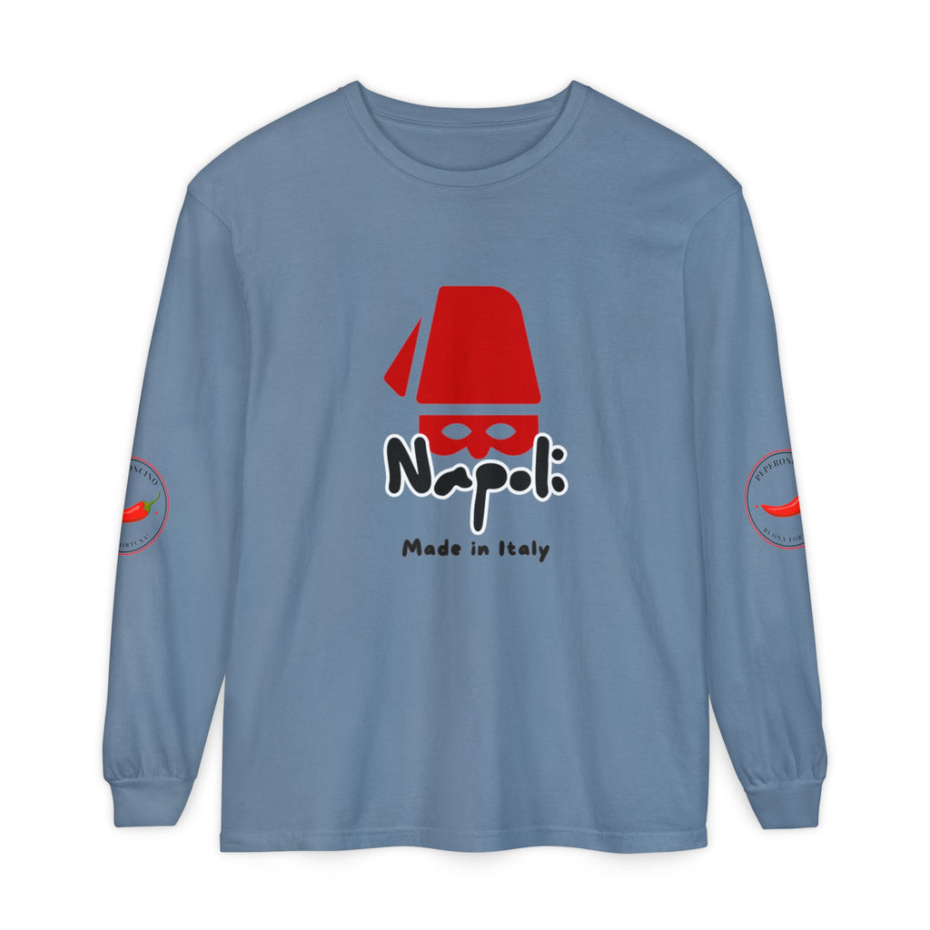 Napoli Long Sleeve Tee, Casual Streetwear, Napoli Pride. Perfect for Travel