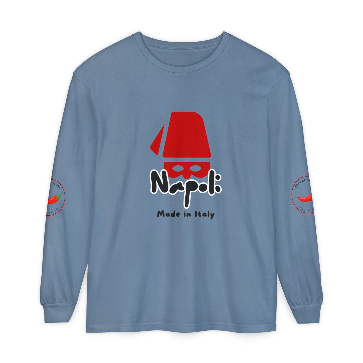 Napoli Long Sleeve Tee, Casual Streetwear, Napoli Pride. Perfect for Travel