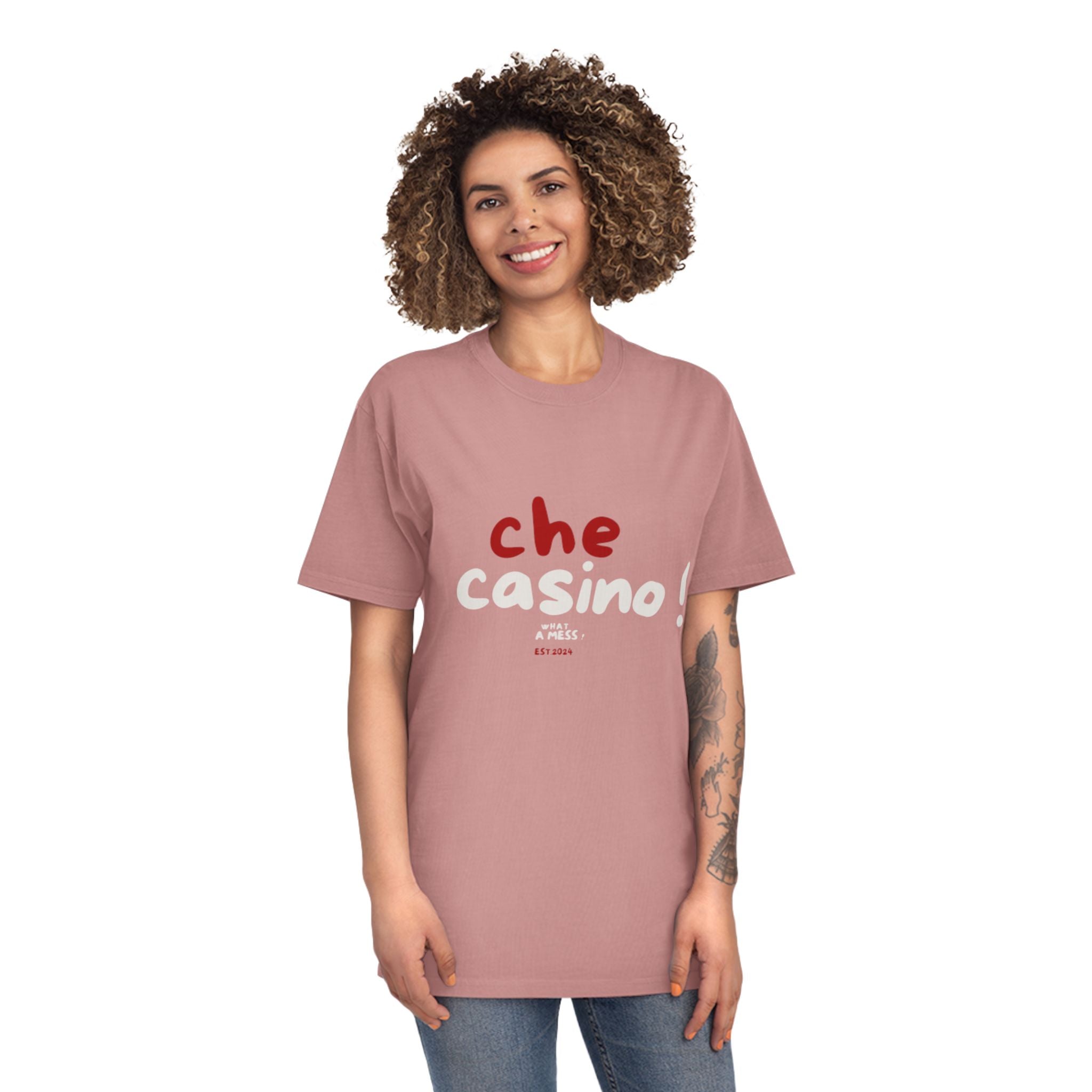 Che Casino ! What a mess ! Faded Shirt - Learn Italian the Fun way!