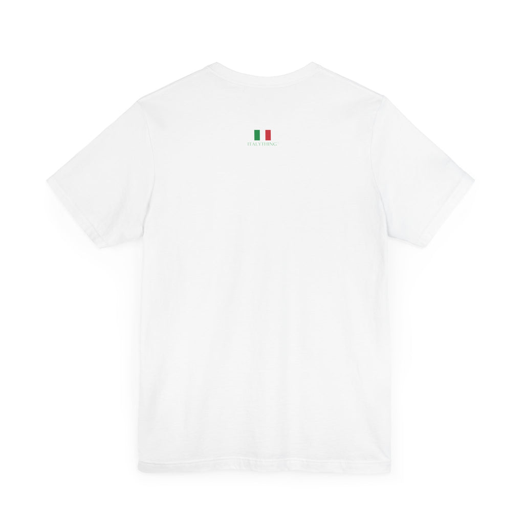 Italienisches Marken-Unisex-T-Shirt aus Jersey mit kurzen Ärmeln „Adesso Tu“ (Auch du!)