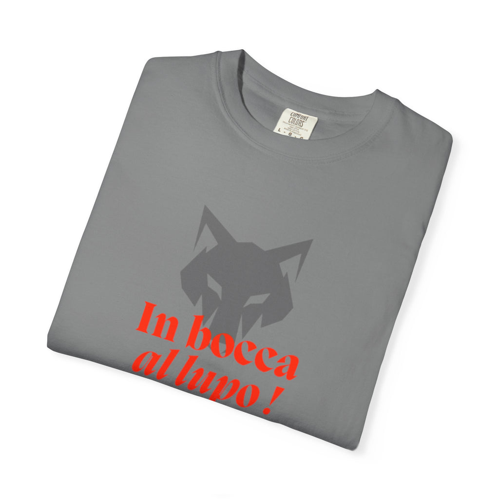 In Bocca al Lupo T-Shirt — Italian Good Luck Wolf Graphic Tee