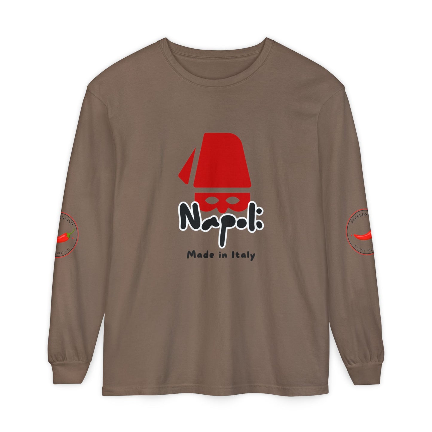 Napoli Long Sleeve Tee, Casual Streetwear, Napoli Pride. Perfect for Travel