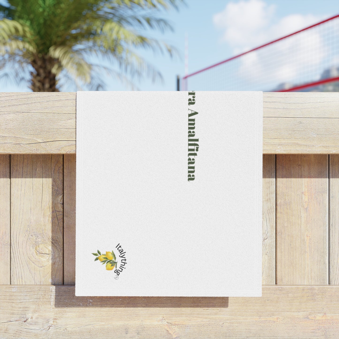 Amalfi Lemon Beach Towel — 'Costiera Amalfitana' Coastal Print