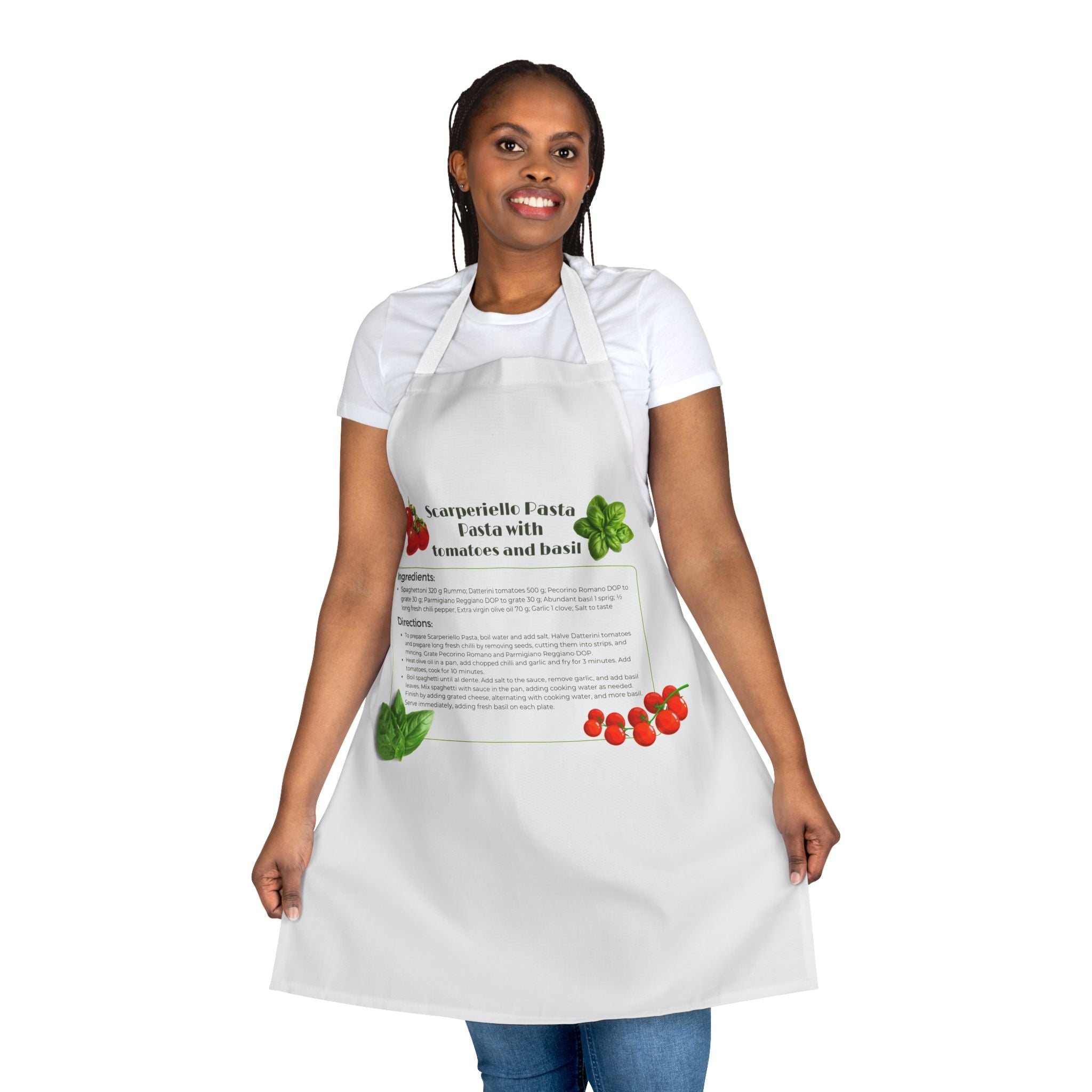 Apron with Neapolitan Pasta Recipe - Pasta with Tomatoes and Basil