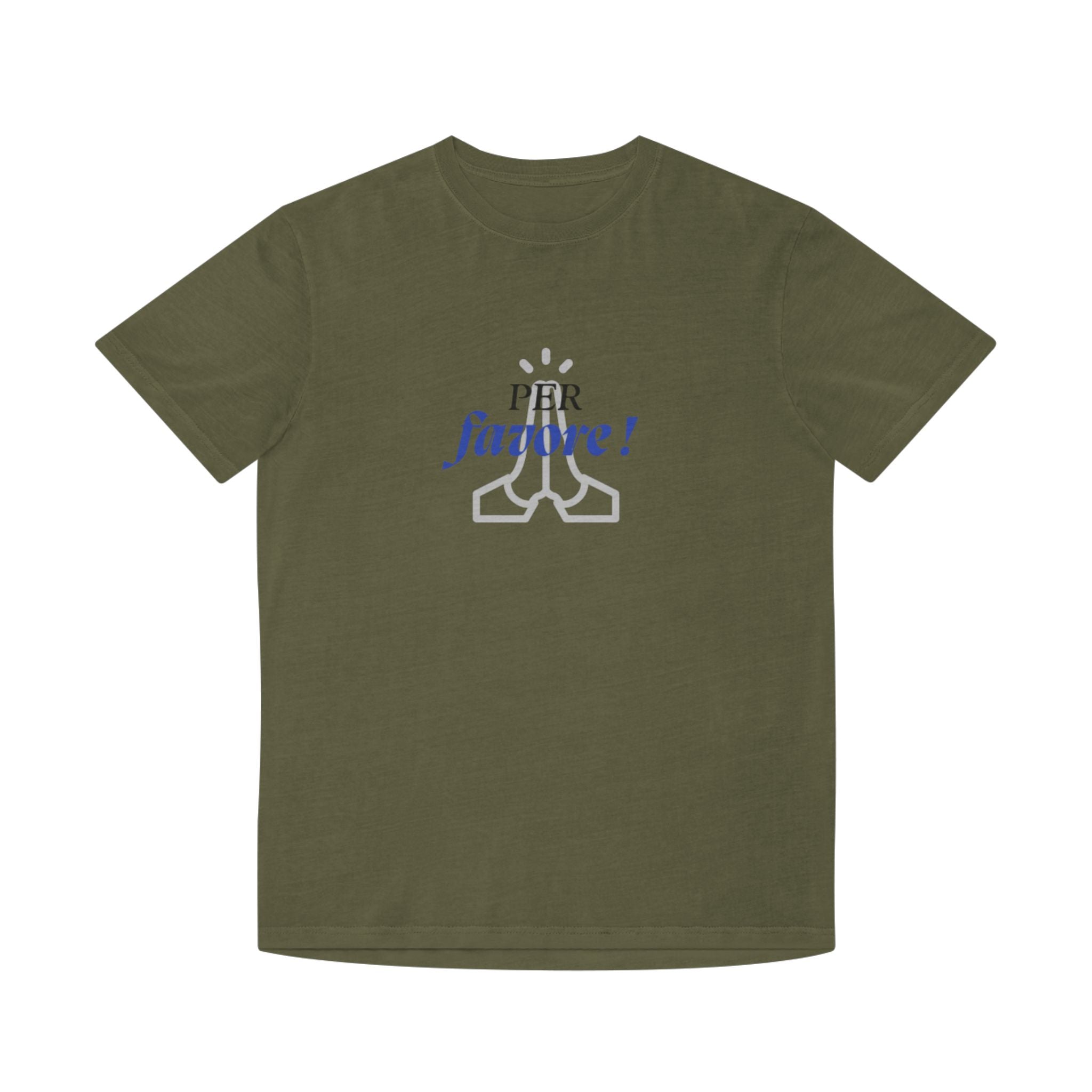 Unisex-T-Shirt im Used-Look – Design „PER favore!“ für lässig-elegante Vibes
