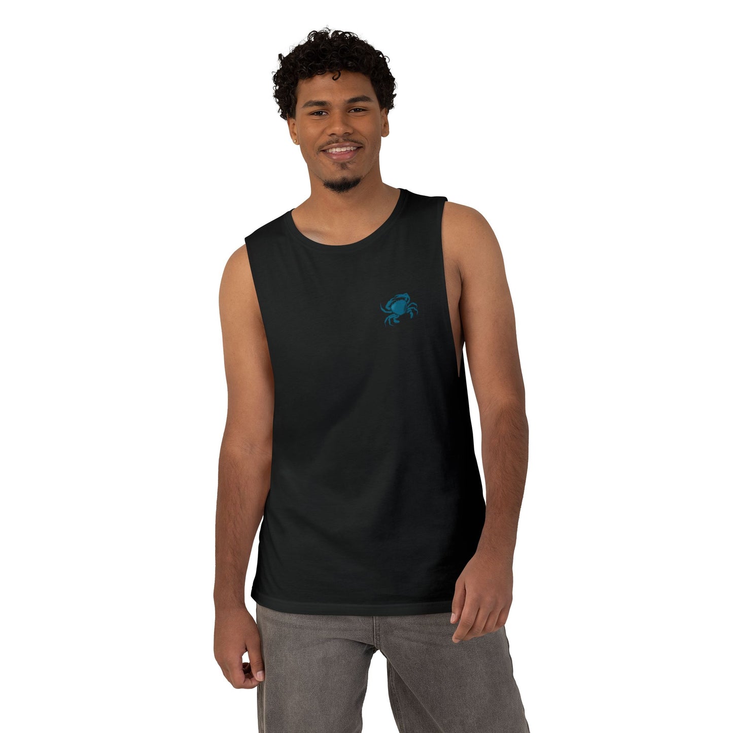 Marine Life – Tanktop mit kleiner blauer Krabbe — Muskelshirt