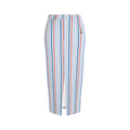 Denim Maxi Skirt Pastel Stripes