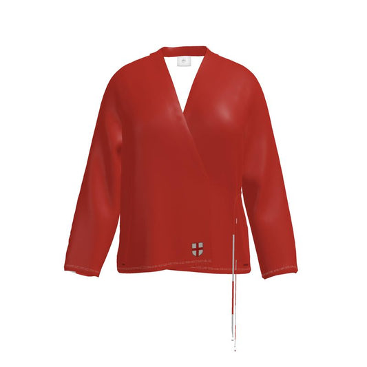 Red Milano Wrap Blazer