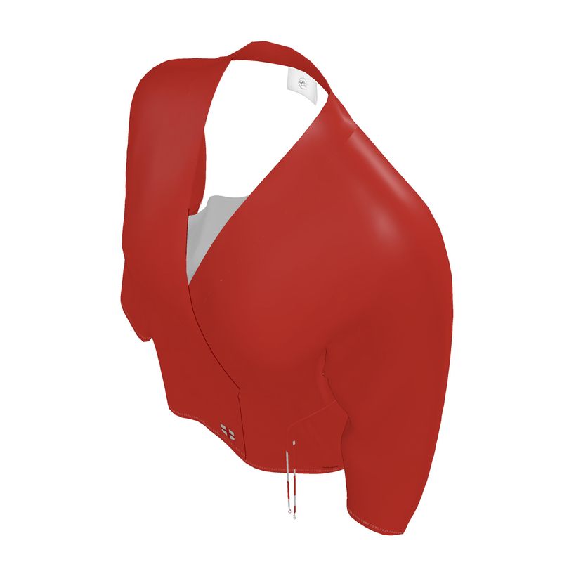 Red Milano Wrap Blazer