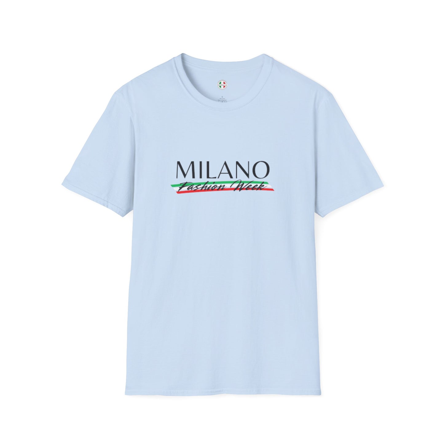 Milano Fashion Week Softstyle Unisex T-Shirt - Casual Chic Tee Perfect for Travel, Gift, Everyday Wear, Summer Fashion, Italian Pride