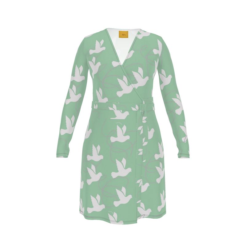 Spring Wrap Dress in Trend Color Mint