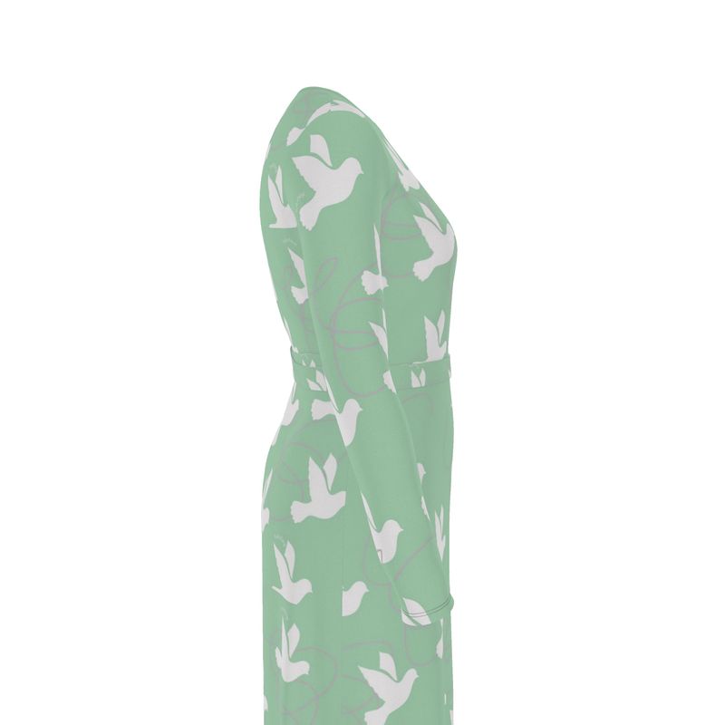 Spring Wrap Dress in Trend Color Mint