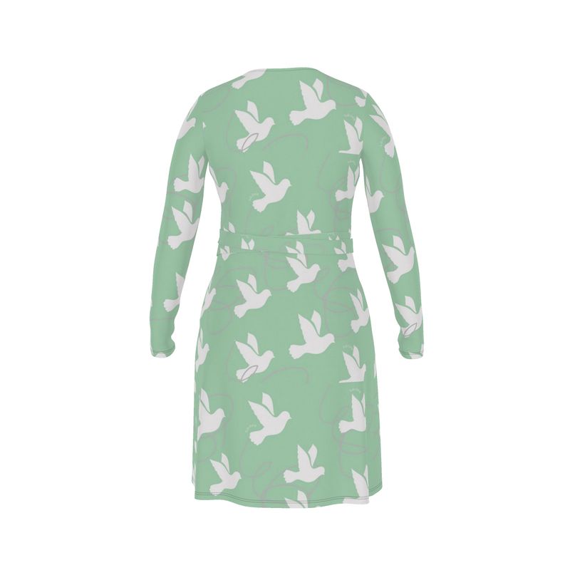 Spring Wrap Dress in Trend Color Mint