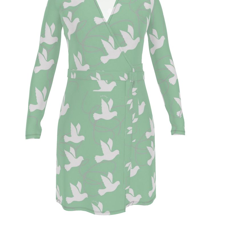 Spring Wrap Dress in Trend Color Mint