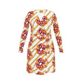 Roman Solomon Knot Pattern Jersey Wrap Dress