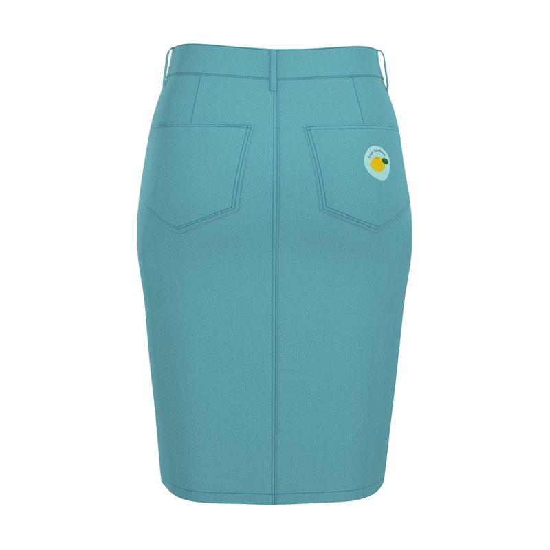 Amalfi Summer Denim Midi Skirt