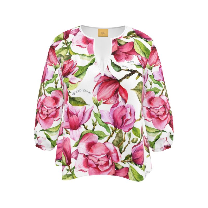 Lago di Como Silk Satin Blouse