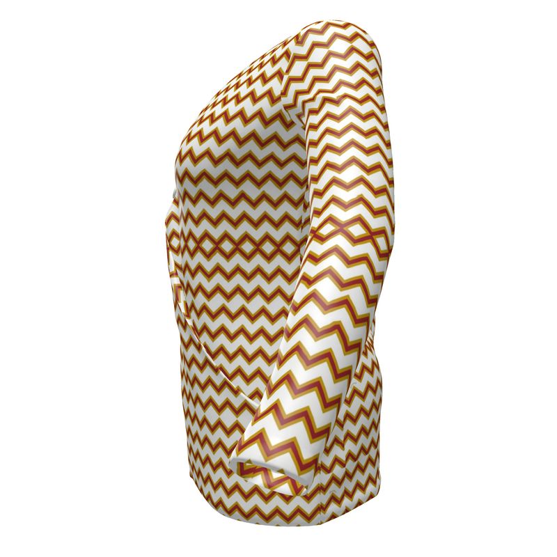 Zig Zag Serate Romana Ladies Cardigan With Pockets