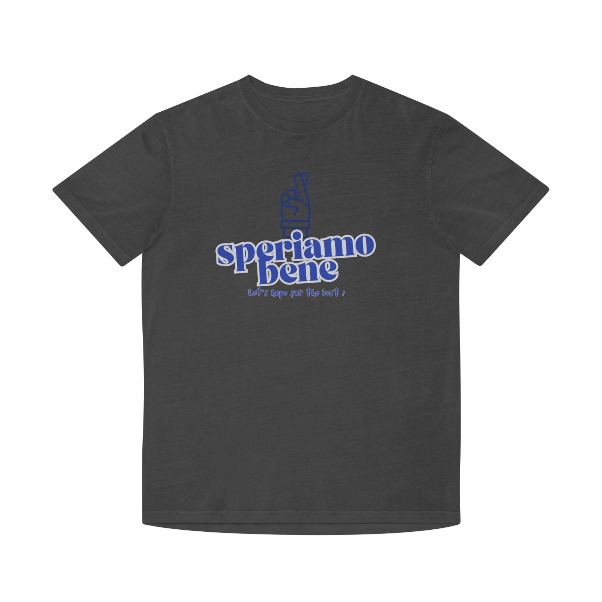 Niedliches Unisex-Shirt im Used-Look – Inspirierendes T-Shirt „Speriamo Bene“