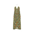 Sicilian Design Silk Halterneck Backless Dress