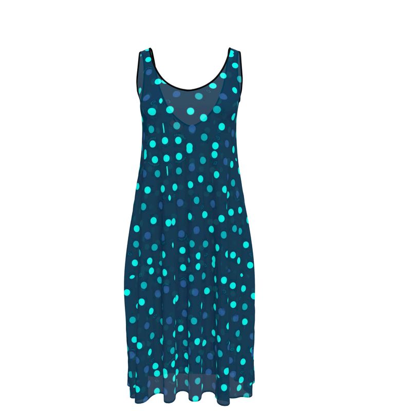 Sleeveless Lake Como Design Crepe Midi Dress