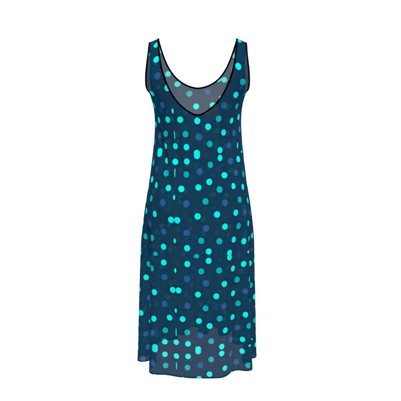 Sleeveless Lake Como Design Crepe Midi Dress