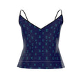 Navy Lake Como Silk Camisole