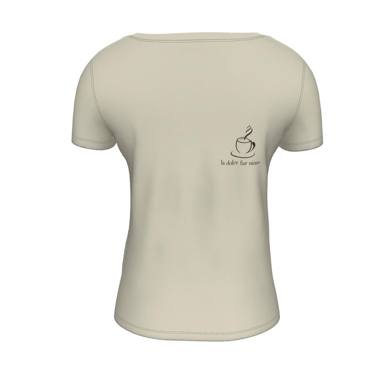 la dolce far niente Italian Designer Ladies Scoop Neck T-Shirt